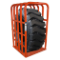 Tyre Inflation Cage, 41 x 39 x 66 Inch Size, 5 Bar, Steel, Orange