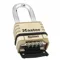 Combination Padlock, Resettable Bottom-Dial Location, 1-1/16 Inch Shackle Height