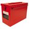 Group Lock Boxes With Key Window, Large, Red