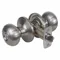 Lock Knob Lockset, 3, Rusk, Satin Nickel, Alike Inch Sets Of 4