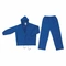 Two Piece Rain Suit with Jacket/Pants, Blue, 3XL, PVC, Attached Hood