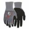 Knit Gloves, Size L, Sandy, Foam Nitrile, Palm, Dipped, ANSI Abrasion Level 4, 12 PK