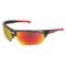 Safety Glasses, Traditional Frame, Half-Frame, Red Mirror, Gray, Gray, M Eyewear Size