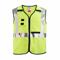 Safety Vest, Ansi Class 2, U, S/M, Lime, Solid Polyester, Hook-And-Loop, Single, Mic Tab