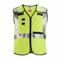 Safety Vest, Ansi Class 2, X, L/Xl, Lime, Solid Polyester, Hook-And-Loop, Single, Mic Tab