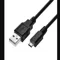 USB Cable, 2.0, 1 1/2 ft Cable Length, Black, A Male to 5 Pin B Micro Male