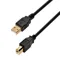 USB Cable, 2.0, 1 1/2 ft Cable Length, Black, A Male to B Male