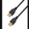 USB Cable, 2.0, 1 1/2 ft Cable Length, Black, A Male to A Male