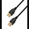 USB Cable, 2.0, 3 ft Cable Length, Black, A Male to A Male