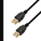 USB Cable, 2.0, 15 ft Cable Length, Black, A Male to A Male