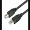 USB Cable, 2.0, 49 ft Cable Length, Black, A Male to B Male