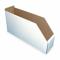 Corrugated Shelf Bin, 200 Lbs. Test Rating, White, 8 1/2 Inch x 17 Inch x 8 1/4 Inch Size