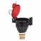 Drum Funnel, Latching/Lockable, Black/Red, No Flame Arrester, 8 1/4 Inch X 11 In