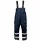 Bib Overalls, S, Down to -60 Deg F, Navy, Nylon, Zipper