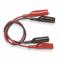 Patch Cord, Alligator Clip Ends, 24 Inch Length, Black/Red, Nickel Plated, 1 Pr
