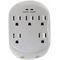 Surge Protector Plug Adapter, White