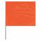 Jelölő zászló, 2 1/2 hüvelyk x 3 1/2 hüvelykes zászlóméret, 15 hüvelykes szár magassága, narancssárga, üres