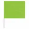 Marking Flag, 4 Inch x 5 Inch Flag Size, 36 Inch Staff Ht, Fluorescent Lime, Blank