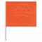 Markeringsflagg, 2 1/2 tomme x 3 1/2 tomme flaggstørrelse, 36 tommers stav Ht, oransje, blank