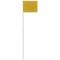Merkintälippu, 4 tuumaa x 5 tuumaa lipun koko, 21 tuumaa Staff Ht, keltainen, tyhjä, ei kuvaa
