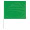 Marking Flag, 4 Inch x 5 Inch Flag Size, 30 Inch Staff Ht, Green, Blank, No Image