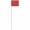 Marking Flag, 2 1/2 x 3 1/2 Inch Flag Size, 30 Inch Staff Ht, Red, Blank, No Image