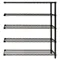 Wire Shelving, 5 Shelf Add-On, 30 x 60 x 74 Inch Size, Black Epoxy