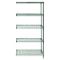 Wire Shelving, 5 Shelf Add-On, 21 x 60 x 63 Inch Size, Proform Green Epoxy