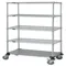 Mobile Cart, 4 Wire/1 Solid Shelf, 18 x 48 x 80 Inch Size