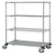 Mobile Cart, 3 Wire/1 Solid Shelf, 24 x 36 x 80 Inch Size