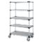 Mobile Cart, 5 Solid Shelf, 18 x 60 x 69 Inch Size