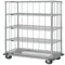 5 Wire Shelf Cart, 3 Sided Dolly Base With Rods And Tabs, 18 x 60 x 81 Inch Size