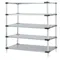 Solid Shelving, Starter Unit, 5 Shelf, 18 x 54 x 74 Inch Size, Galvanized Steel