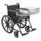 Handlevogn for rullestol, krom, manuell, 65 lb kurvkapasitet