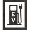 Pavement Stencil, Electric Pump With Plug/Ev Letters, 44 Inch Height, 34 Inch Width