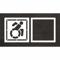 Pavement Stencil, Handicap Symbol, 56 Inch Height, 56 Inch Width, 0.0625 Inch ThickWhite
