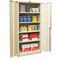 Commercial Storage Cabinet, Tan, 78 x 36 x 18 Inch Size, Unassembled