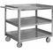 Utility Cart, 600 Lbs. Load Capacity, Number of Shelves 3, Stainless Steel