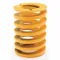 Die Spring, Extra Light Duty, Oil Tempered Chrome Silicone, 125 mm Length, Yellow, 5 PK