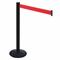 Barrier Post With Belt, PVC, 40 Inch Height, 2 1/2 Inch Dia., Sloped