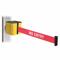 Retractable Belt Barrier, Red With White Text, No Entry, Yellow, 20 ft Belt Length