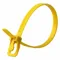 Releasable Cable Tie, 12 Inch Length, Yellow, Max. 87 mm Bundle Dia