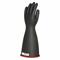 Electrical Insulating Gloves, 7500V AC/11,250V DC, Straight Cuff, Black/Red
