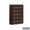 Cell Phone Storage Locker, 24 x 31 x 6.25 Inch Size, 5 Door High, Bronze