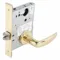 Mortise Lockset, Grade 1, L Athens, Bright Brass, Not Keyed