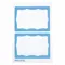 ID Adhesive Badge, Adhesive, Blank, White on Blue, Blank, Paper, 3 1/2 Inch Length, 600 PK