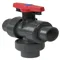 Full Port Ball Valve, Vertical, JIS Socket, 50mm Size, 3-Way, L1 Port, FKM