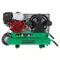 Portable Gas Air Compressor, 1 Stage, 9 Hp Engine, Honda, 18.1 Cfm, Wheelbarrow