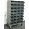 Sectional Stacking Bin Unit, 37 Inch X 5 3/8 Inch X 60 1/2 Inch Size, Caster