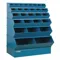 Sectional Stacking Bin Units, 37 Inch X 24 Inch X 53 Inch Size, Std, 28 Compartments, Blue